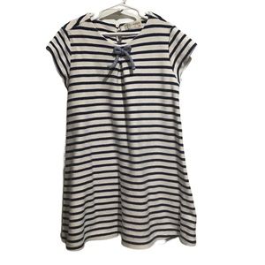 Zara‎ Girls Striped Dress Blue/White Short Sleeve